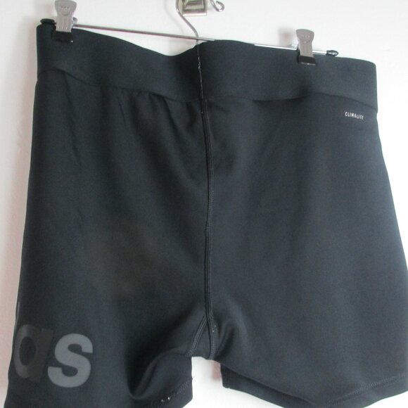 Adidas Climalite‎ Compression Shorts Womens XL Black Yoga Training Elastic Waist - Picture 2 of 4